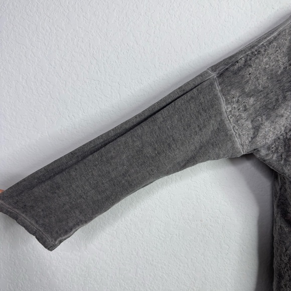 Pete & Greta Johnny Was Shirt Women XS Gray Floral Linen Embroidered Grunge Boho - Picture 3 of 6